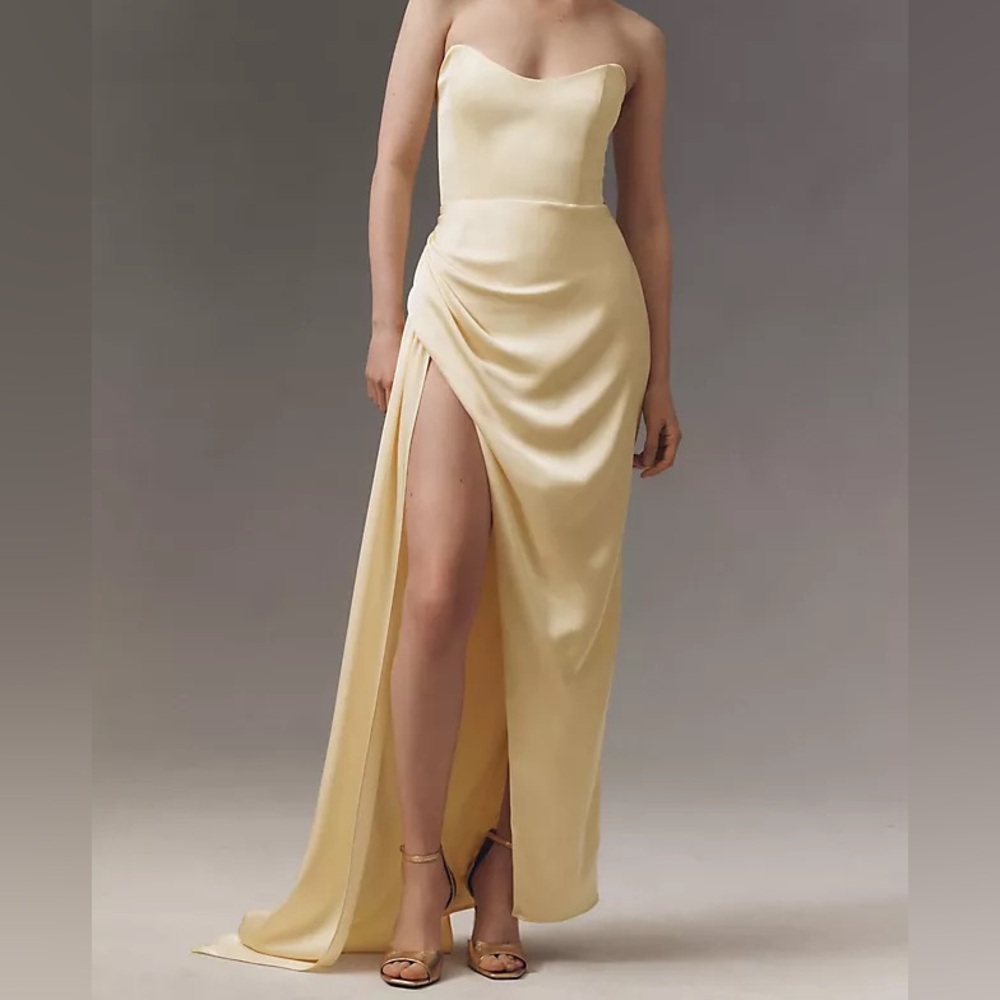 Katie May Bita Gown in Butter Yellow